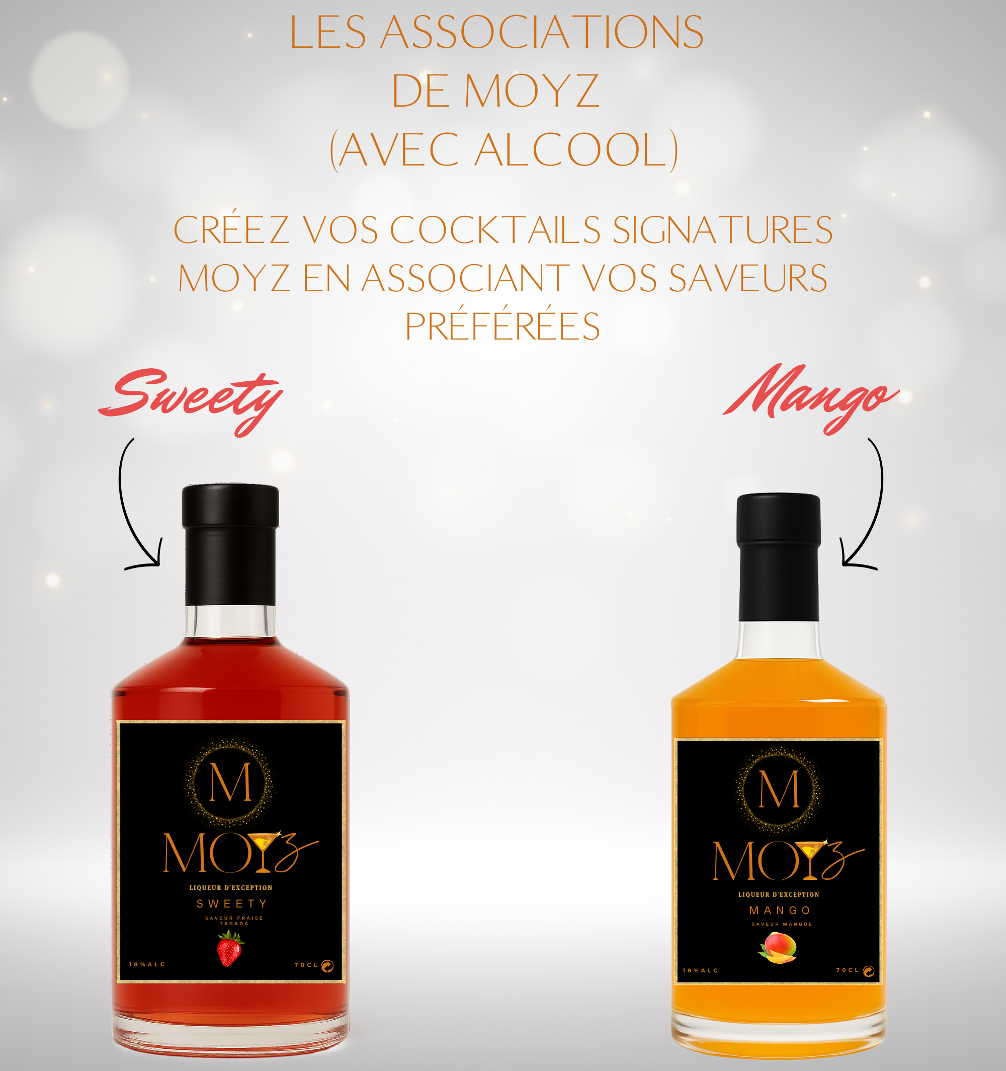 Mix & Match by MOYZ - SWEETY & MANGO // Liqueur de Fraise Tagada et Liqueur de Mangue
